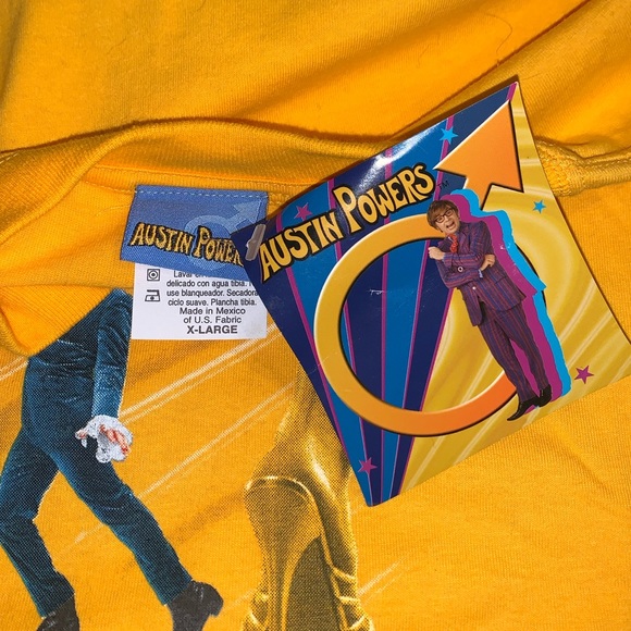 Vintage 2002 Austin Powers Goldmember Yellow Movie Promo Shirt - Picture 4 of 5